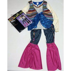 60s 70s Hippie Woodstock Groovy Halloween Costume Womens One SZ Std Retro Hippy